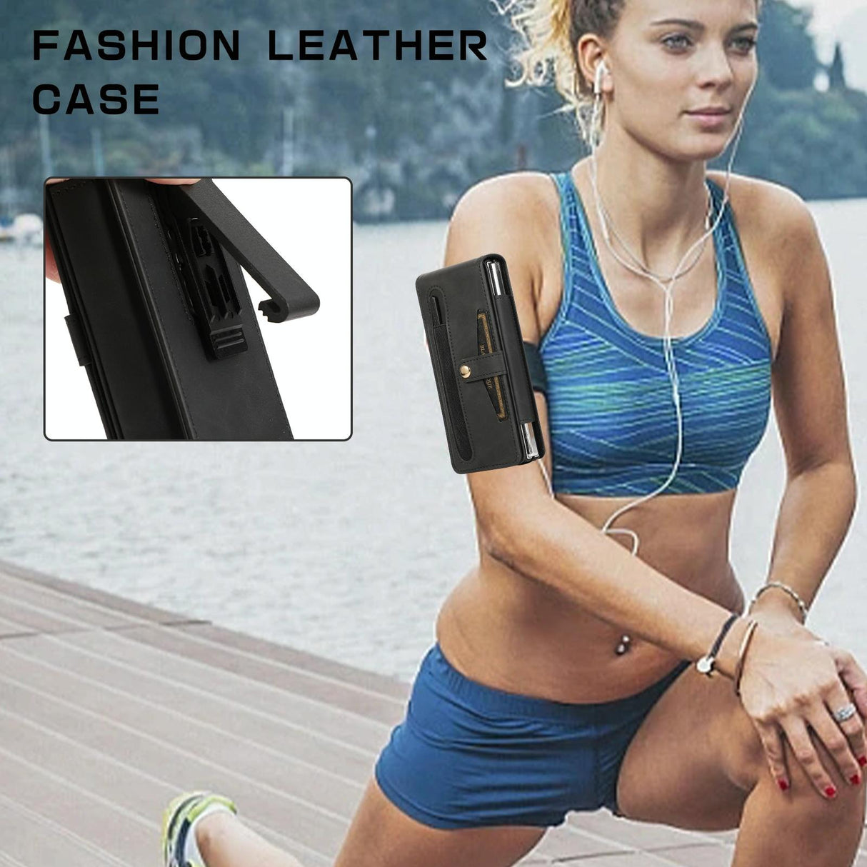 For Samsung Galaxy Z Fold4 5G Leather Folding Phone Case - Purple