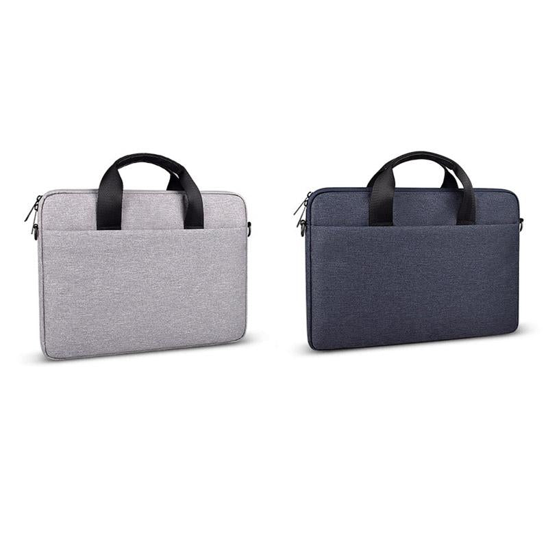 14.1-15.4 Inch Portable Laptop Bag with Single-shoulder Strap - Gray With Shoulder Strap