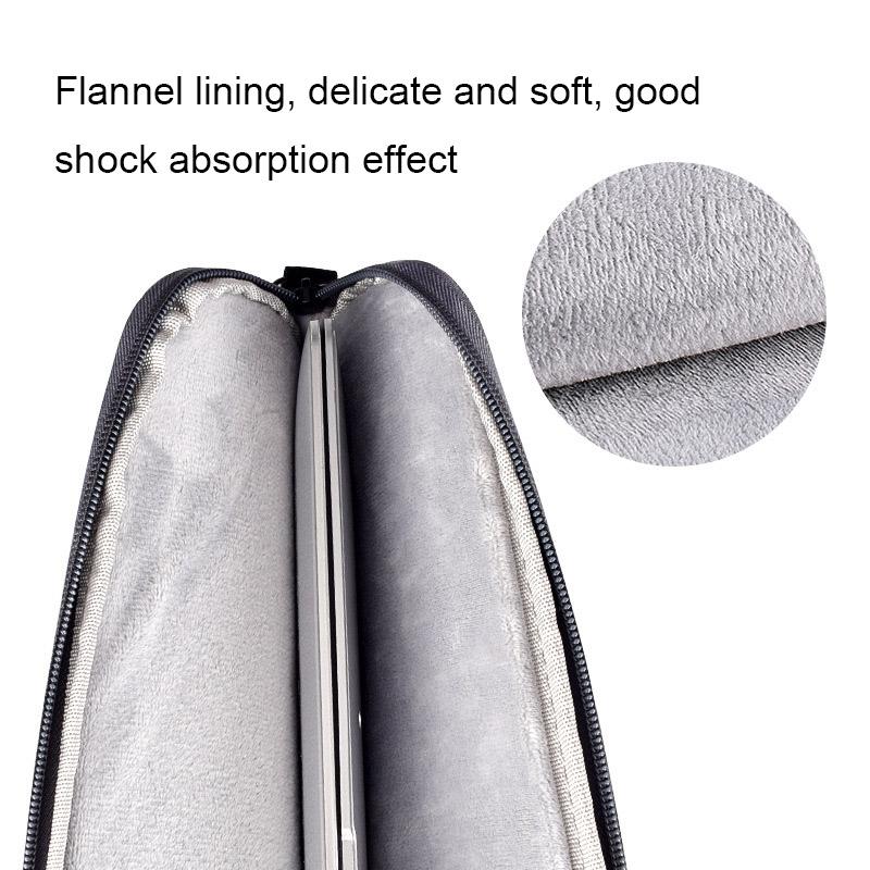 14.1-15.4 Inch Portable Laptop Bag with Single-shoulder Strap - Gray With Shoulder Strap