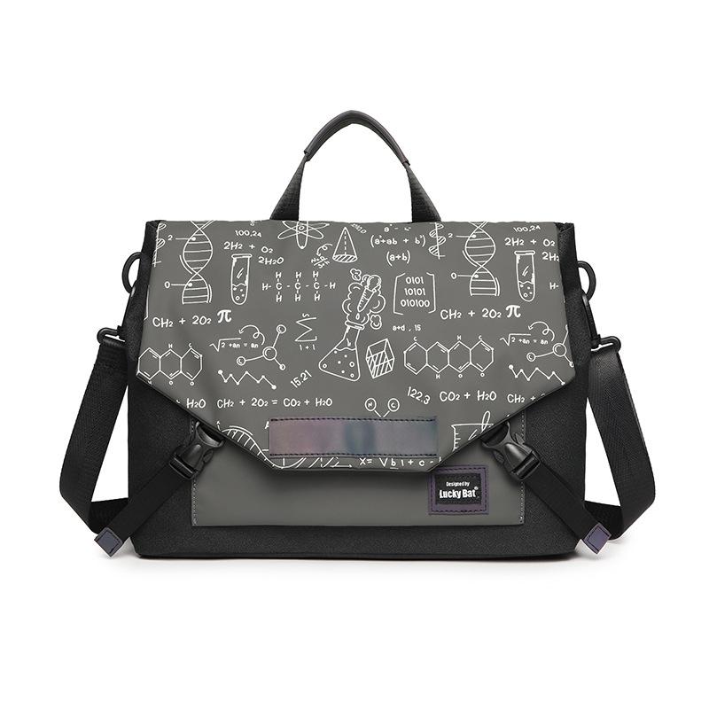 Anti-drop Crossbody Laptop Bag - 16 Inch Airbag Design - Gray Black Equation