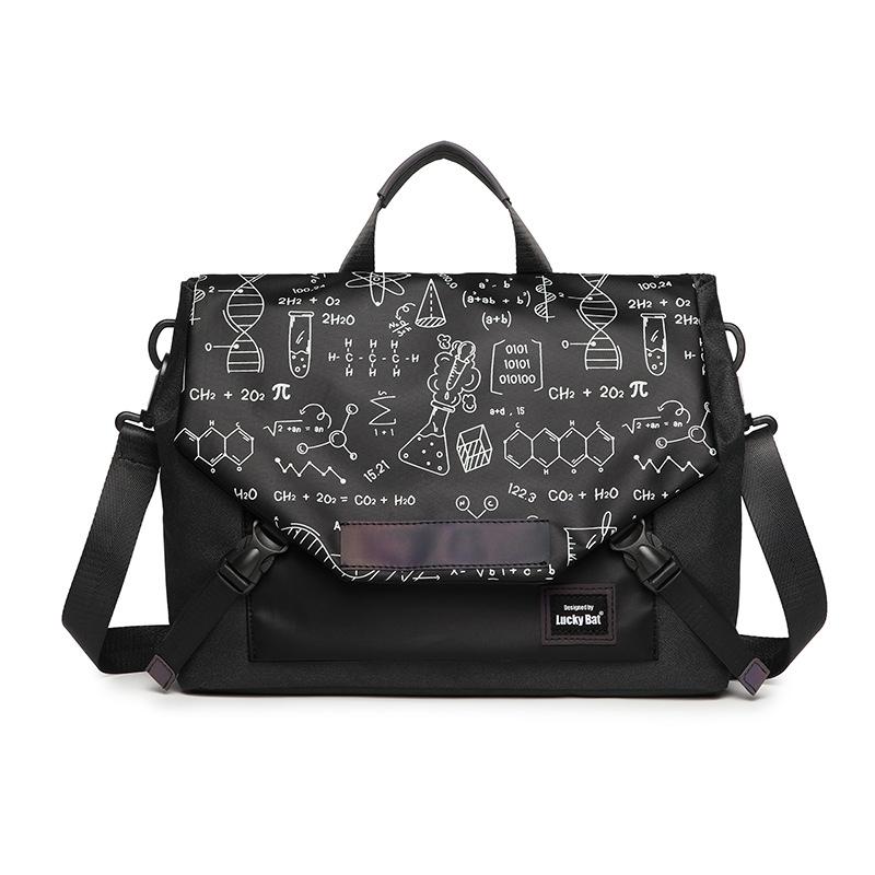 Anti-drop Crossbody Laptop Bag - 16 Inch Airbag Design - Gray Black Equation