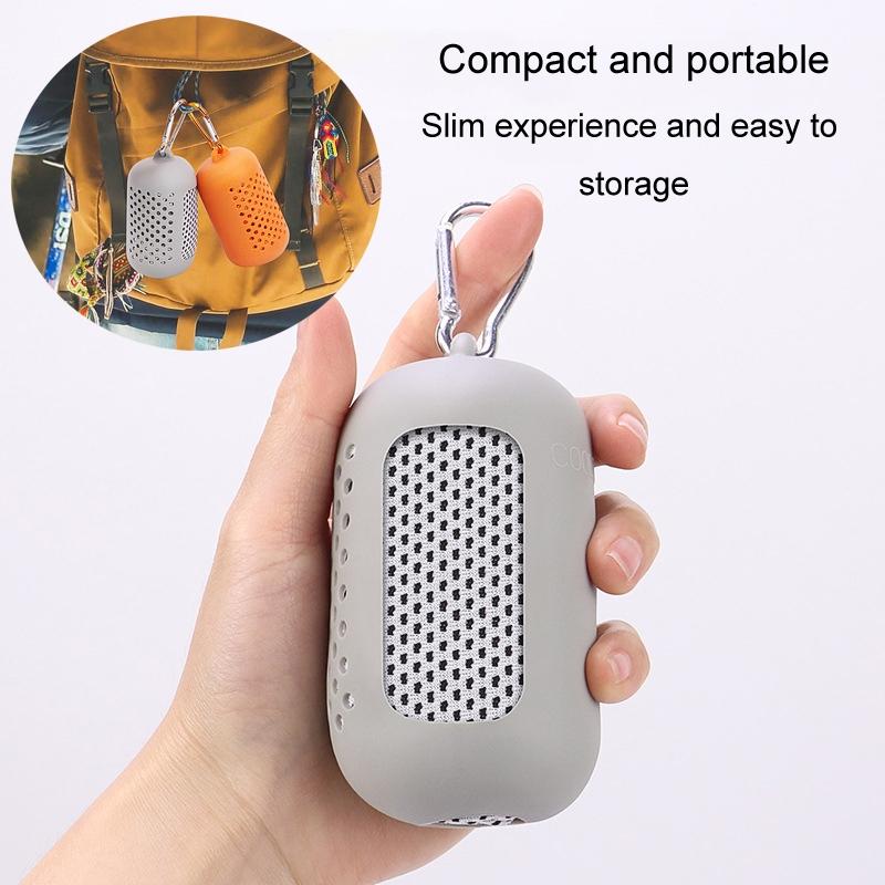 Portable Quick Dry Sports Towel Set with Silicone Sleeve and Storage Bag - 30x80cm - Grey - 30X90Cm