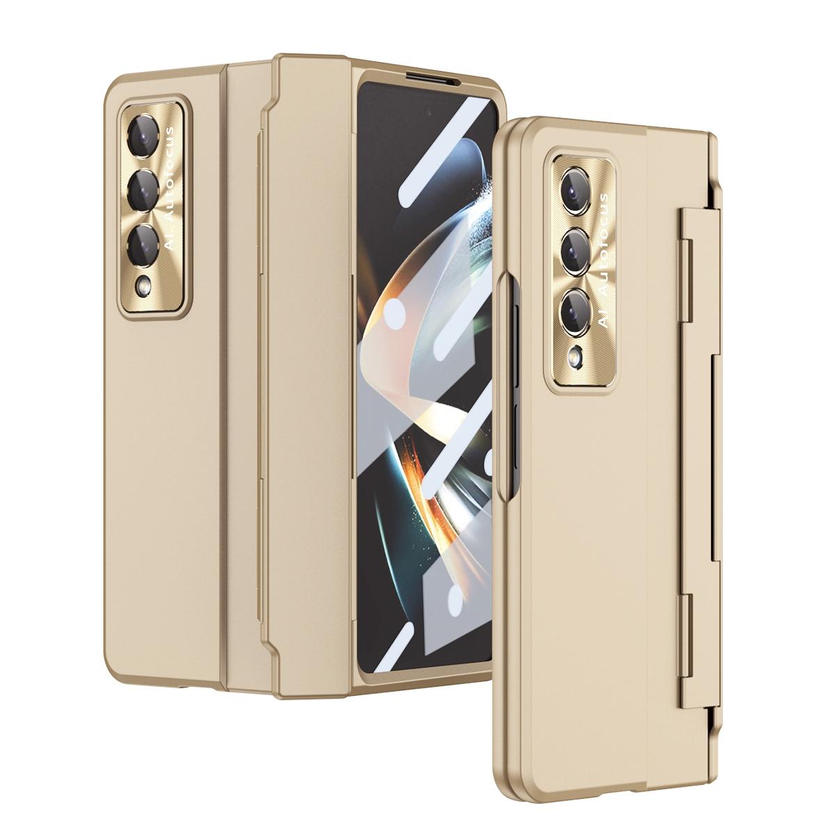 For Samsung Galaxy Z Fold4 5G Full Coverage Hinge Phone Case - Green