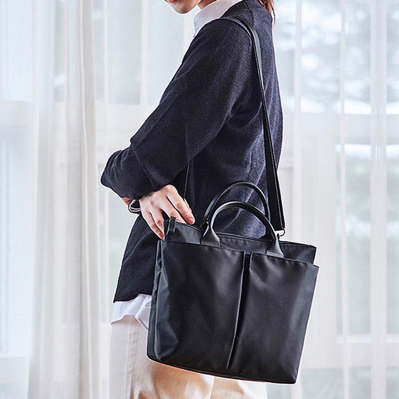 Large Dual Purpose Business Briefcase Handbag / Shoulder Bag For Laptops - Khaki+Gray Pu Power Bag
