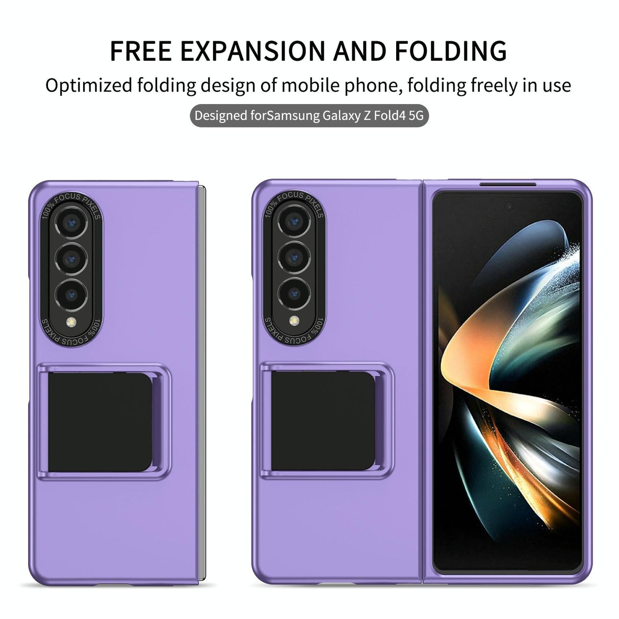 For Samsung Galaxy Z Fold4 5G Foldable 3D Design Phone Case - Wine Red