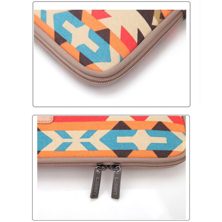 13 Inch Lingge Laptop Liner Bag - Pattern Design - Orange Pattern Geometry