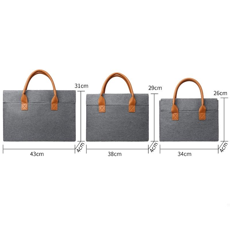 Lightweight Oxford Cloth Laptop Bag with Pu Handle - Portable - Black - 15.6 Inch