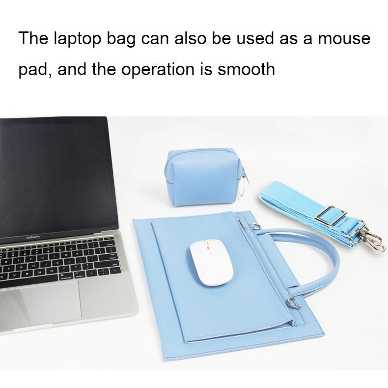 15-inch Waterproof Laptop Bag with Power Pack - Portable - Sky Blue