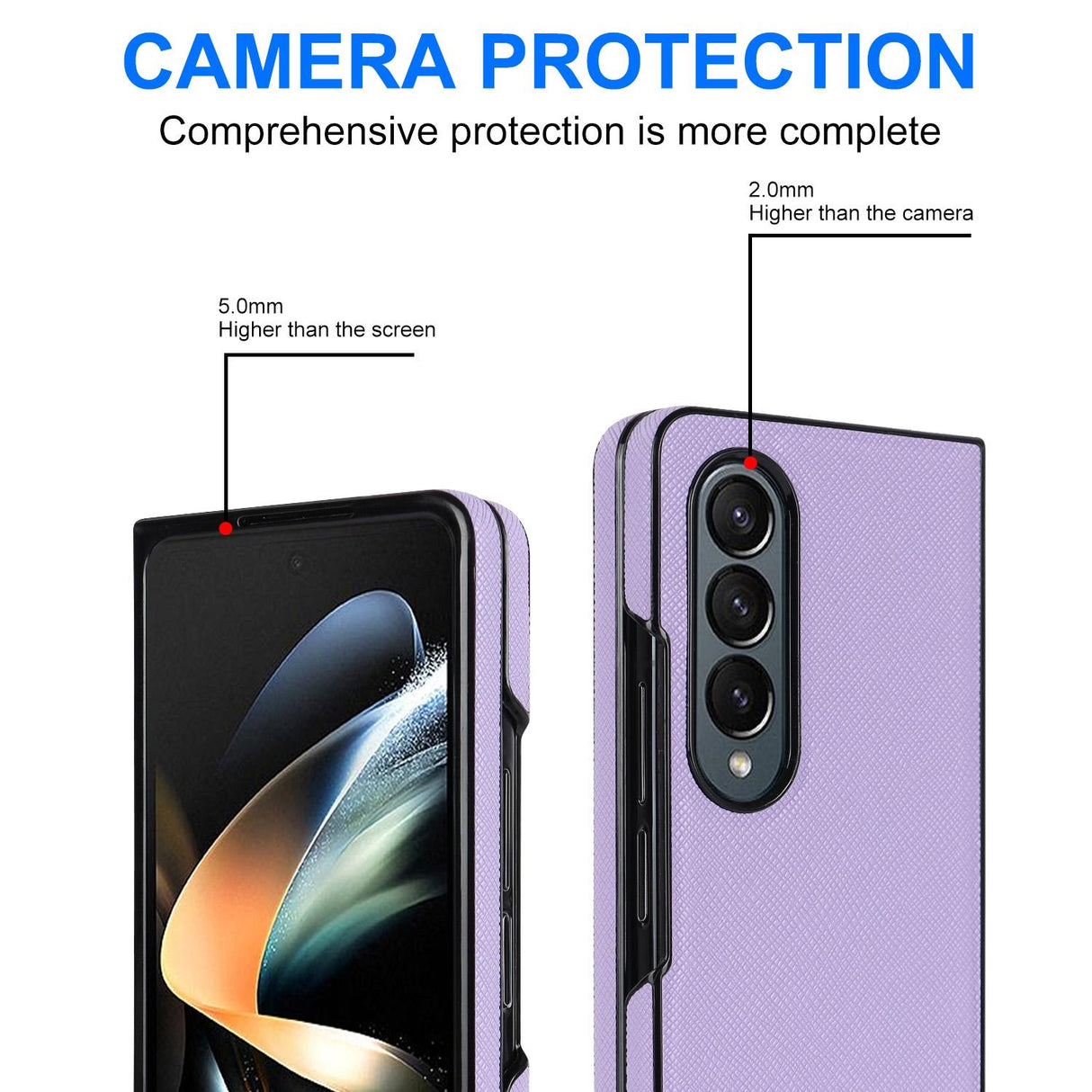 For Samsung Galaxy Z Fold4 5G Foldable Cross Pattern Phone Case - Compact Design - Green