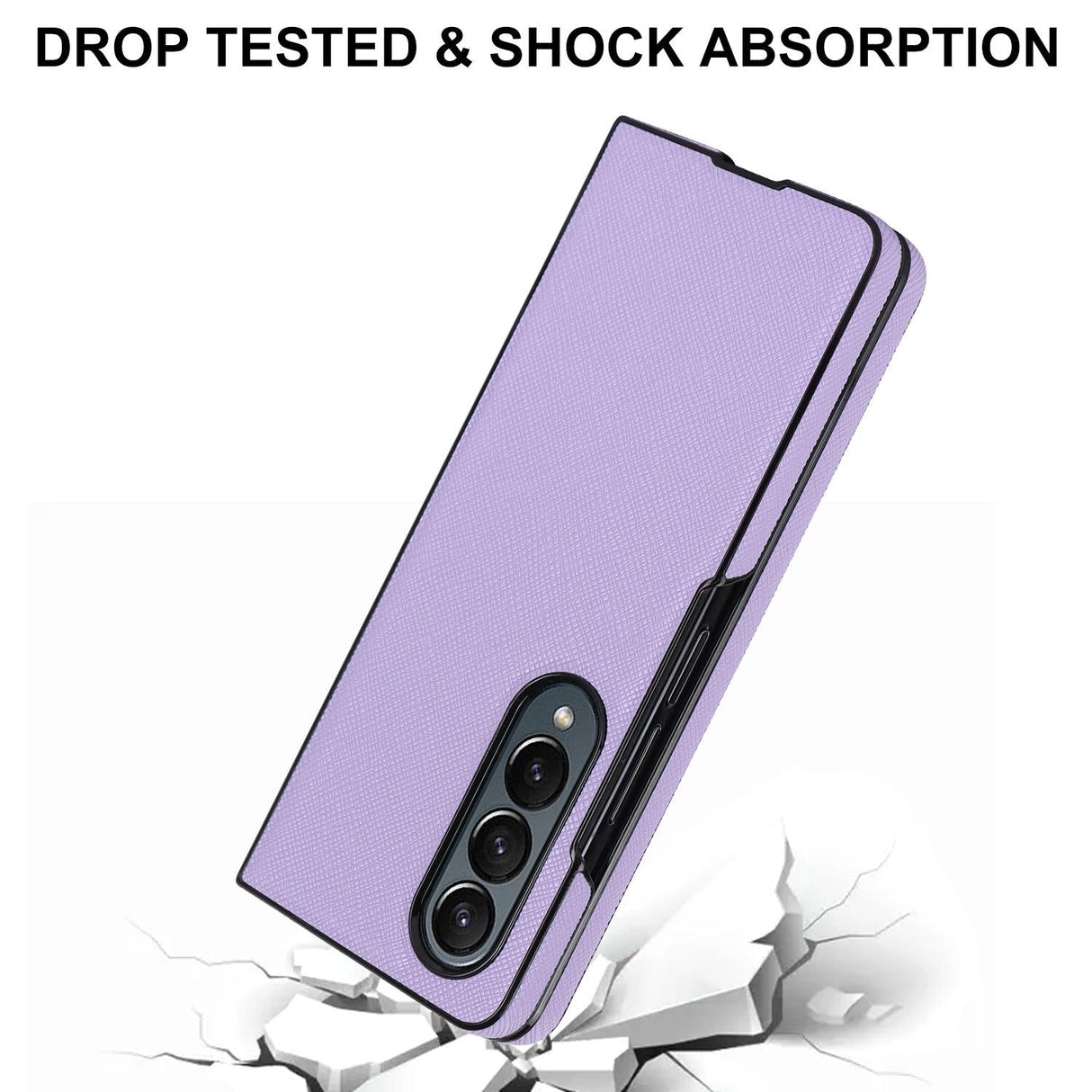 For Samsung Galaxy Z Fold4 5G Foldable Cross Pattern Phone Case - Compact Design - Green