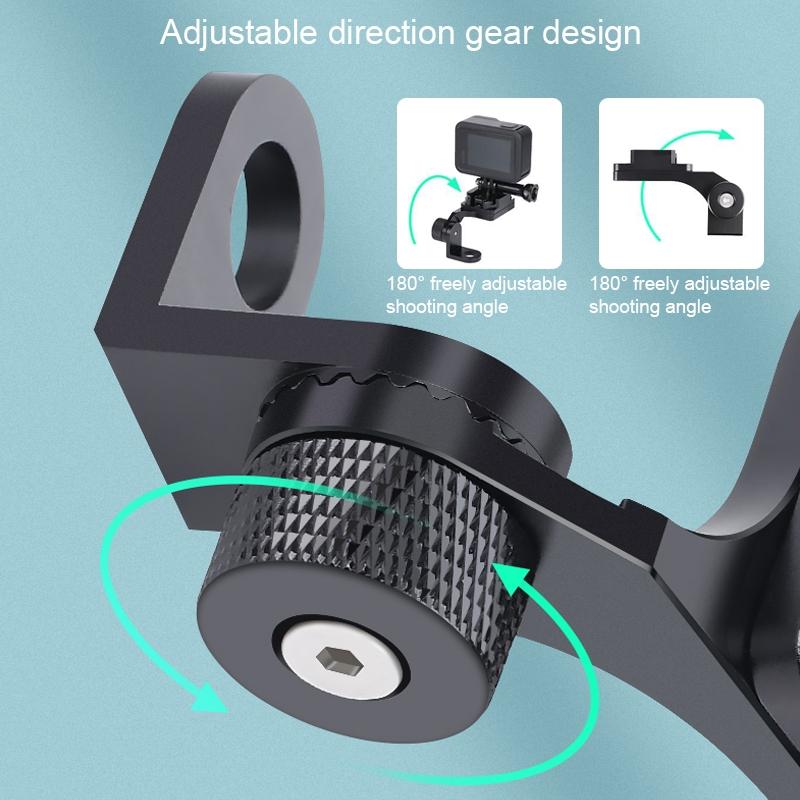 Universal Motorcycle Phone Bracket for Action Cameras - Cyan