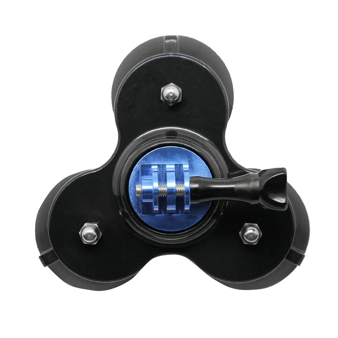 Universal Suction Cup Mount for Action Cameras with Tripod and Handle - Dark Blue