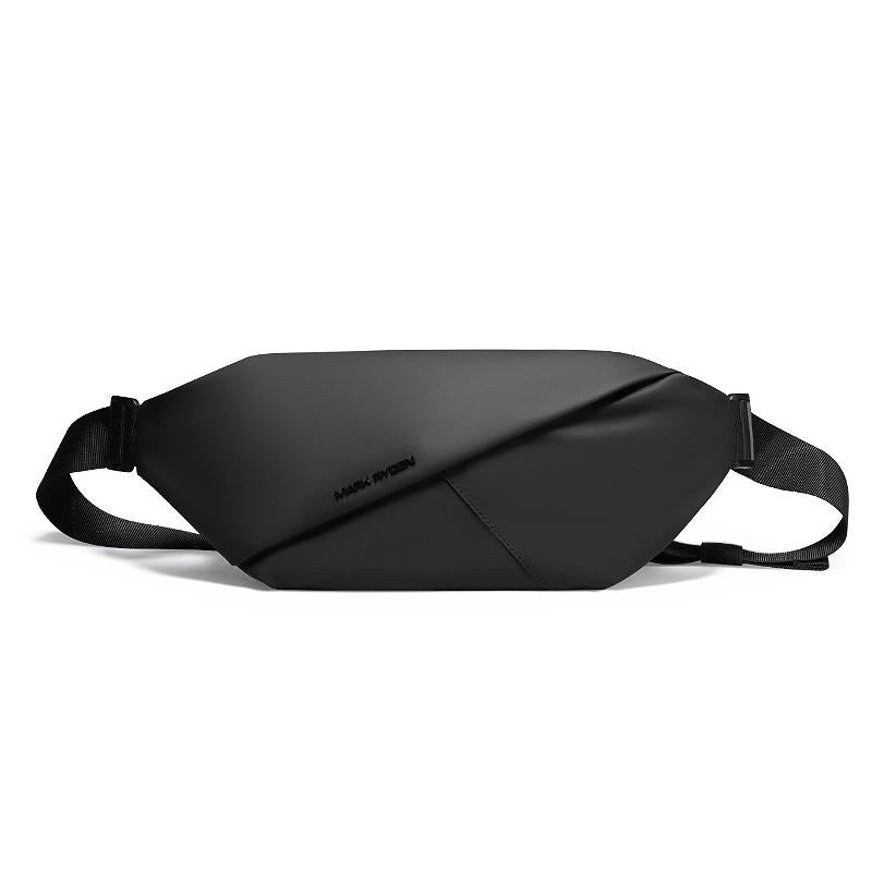 Men Casual Sports Chest Bag Lightweight Shoulder Bag - Elegant Black 5860