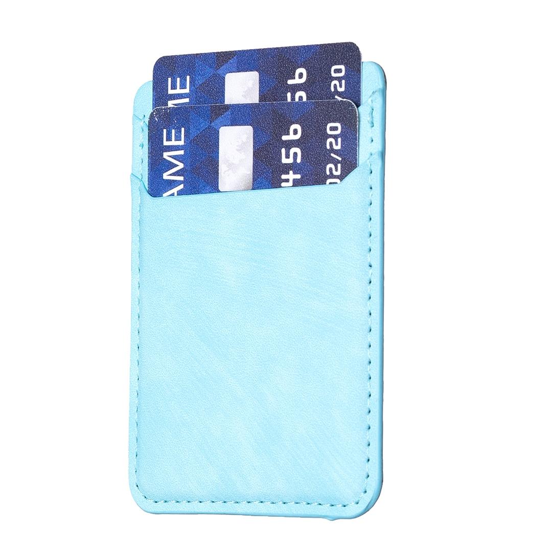 Frosted Card Bag Sticker For Mobile Phones - Blue
