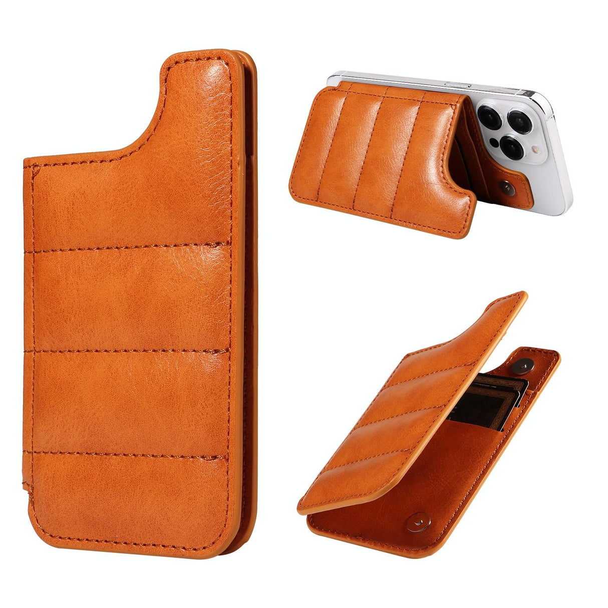 Vintage Cow Print Sewing Card Phone Sticker - Red