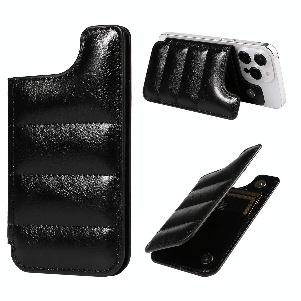 Vintage Cow Print Sewing Card Phone Sticker - Red