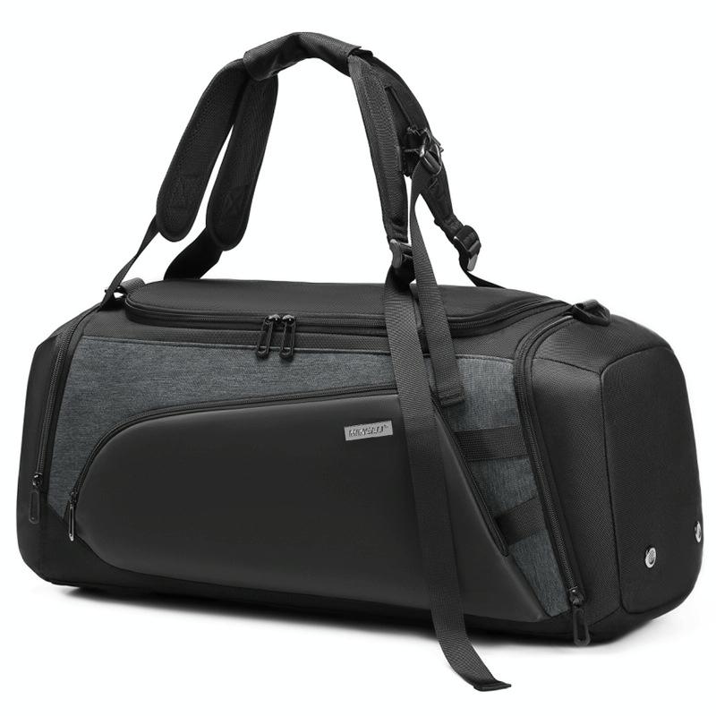 Separate Wet / Dry Large Gym Bag - Dark Grey