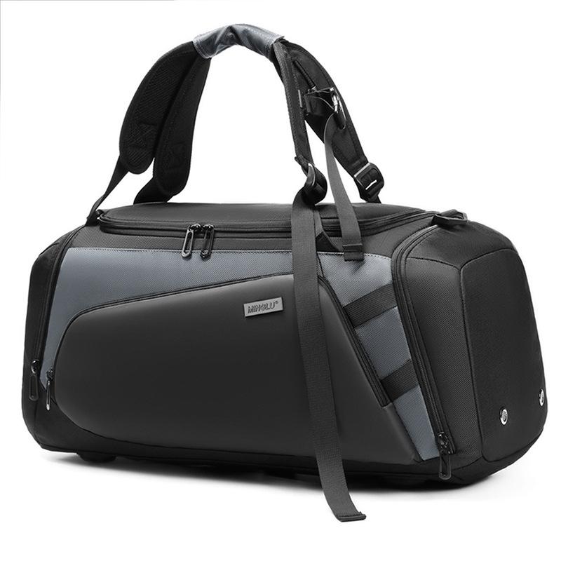 Separate Wet / Dry Large Gym Bag - Dark Grey