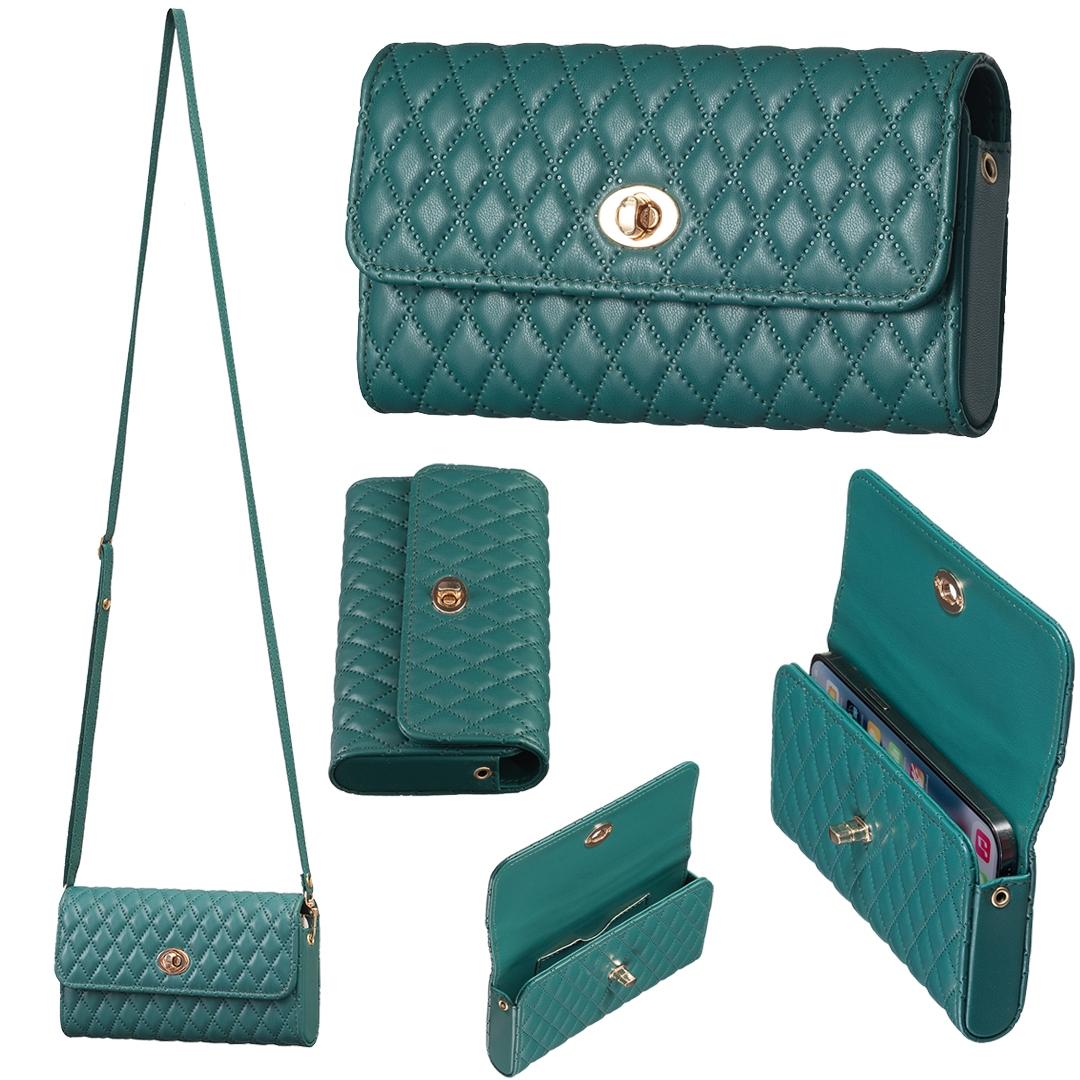 Horizontal Pu Crossbody Shoulder Bag - Black