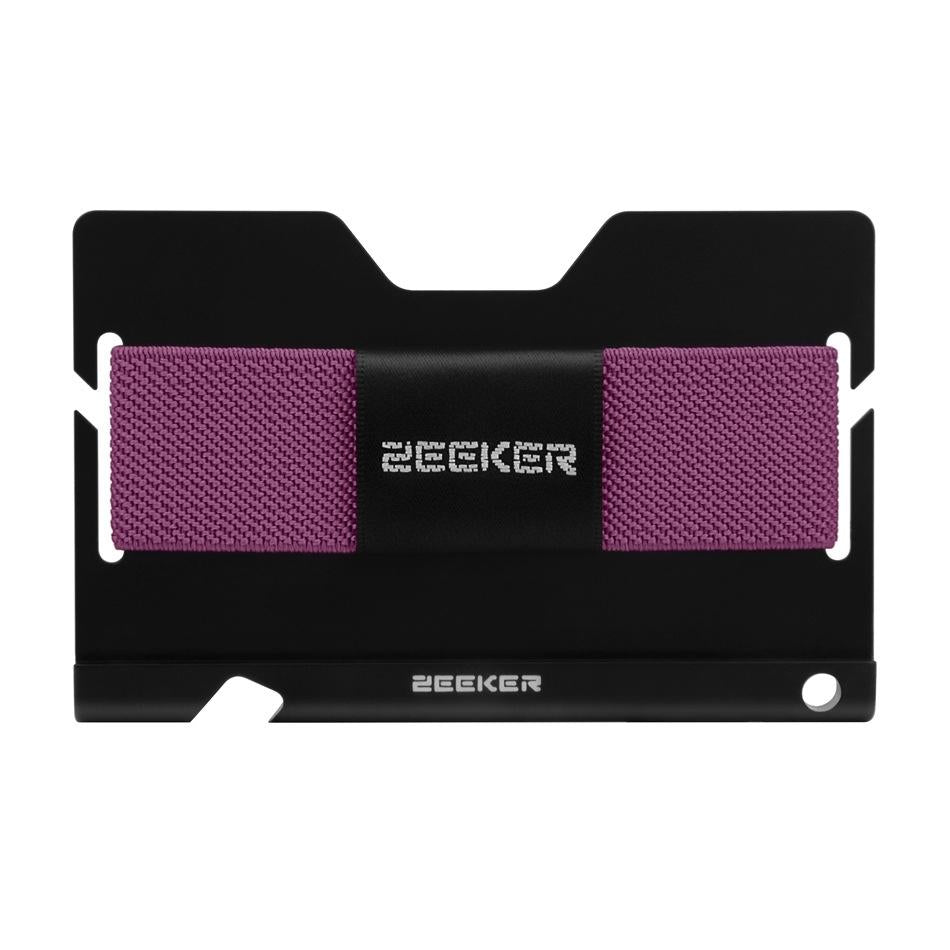 Multi Function Aluminum Card Holder For Men & Women Elastic Band Wallet - Blue