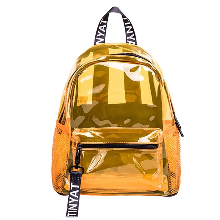 Women Waterproof Pvc Backpack - Transparent