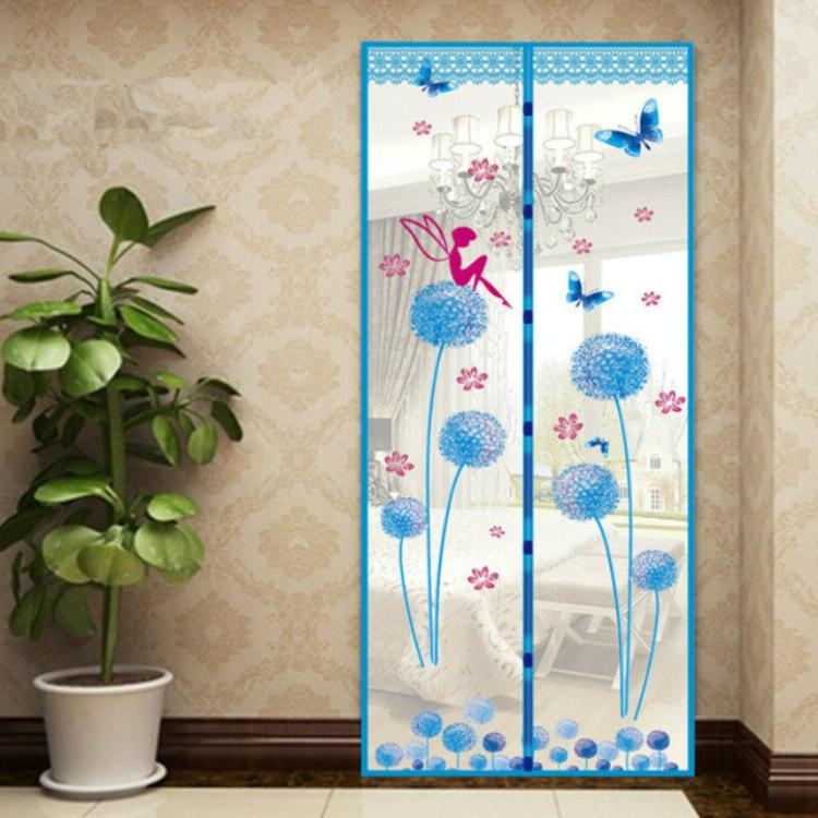 90x210cm Magnetic Summer Mosquito Screen Door Curtain - Green
