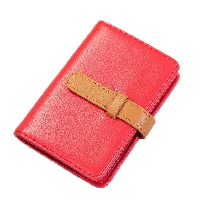 Portable Pu Leather Card Holder - Business & Credit Cards - Blue