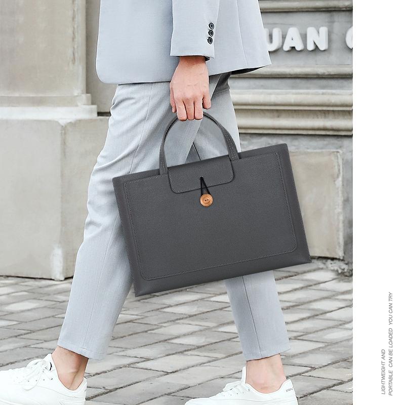 Portable Laptop Inner Bag with Elastic Thread Button - Dark Gray