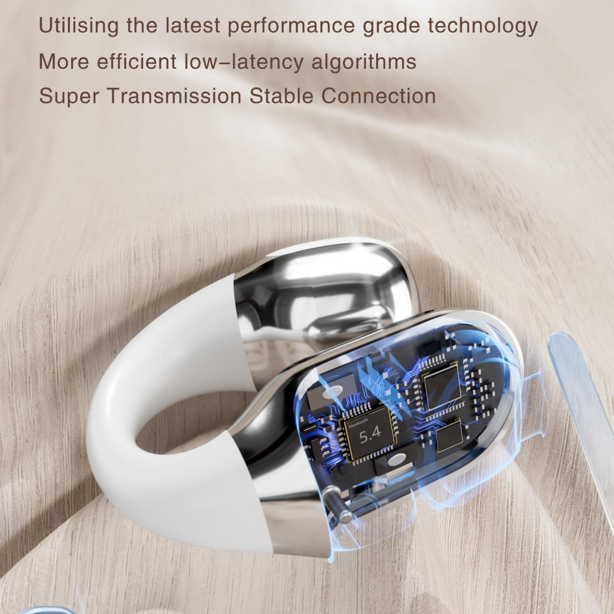 Wireless Sports Bluetooth Earphones with Air Conduction - F16 Tws - White