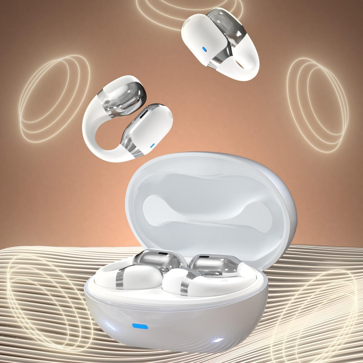 Wireless Sports Bluetooth Earphones with Air Conduction - F16 Tws - White