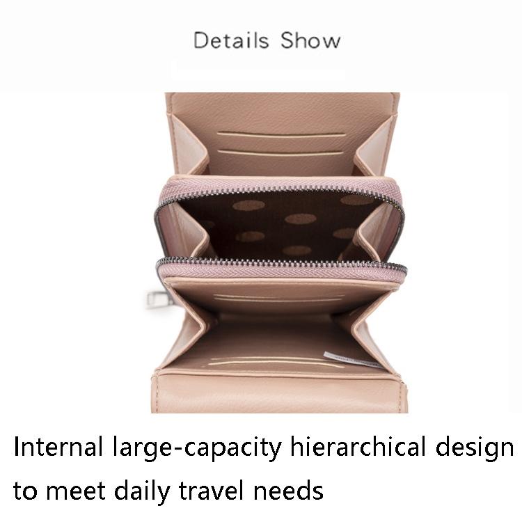 Diamond Rivet Shoulder Bag For Mobile Phones - Pink