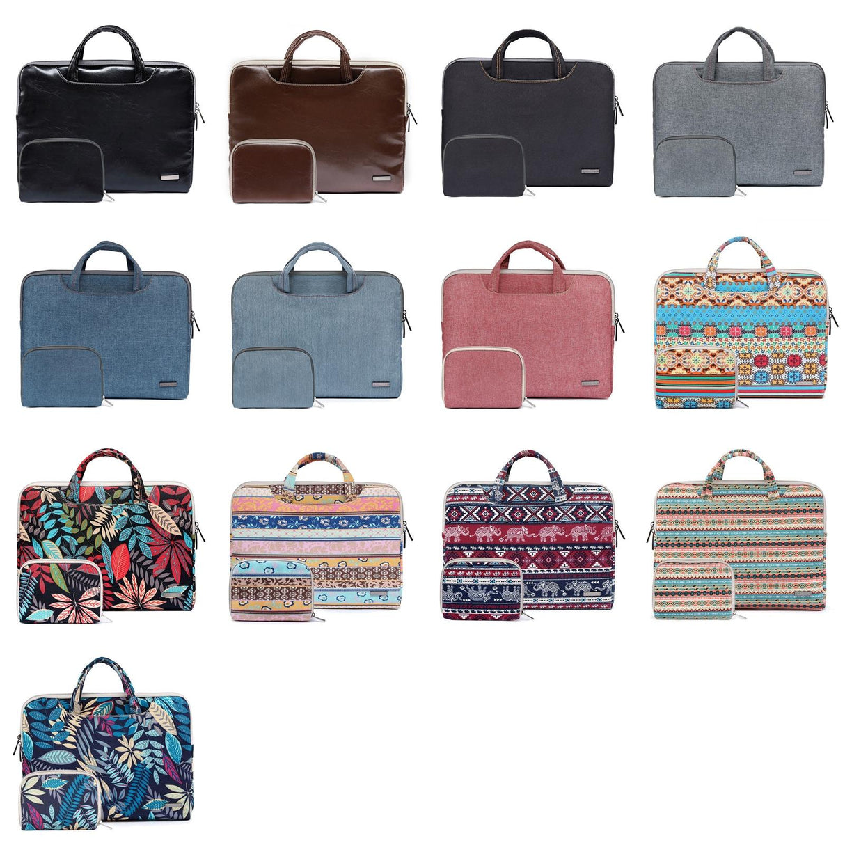 11.6 Inch Simple Business Laptop Bag with Liner - Ls-116 - Snowflake Nylon Gray
