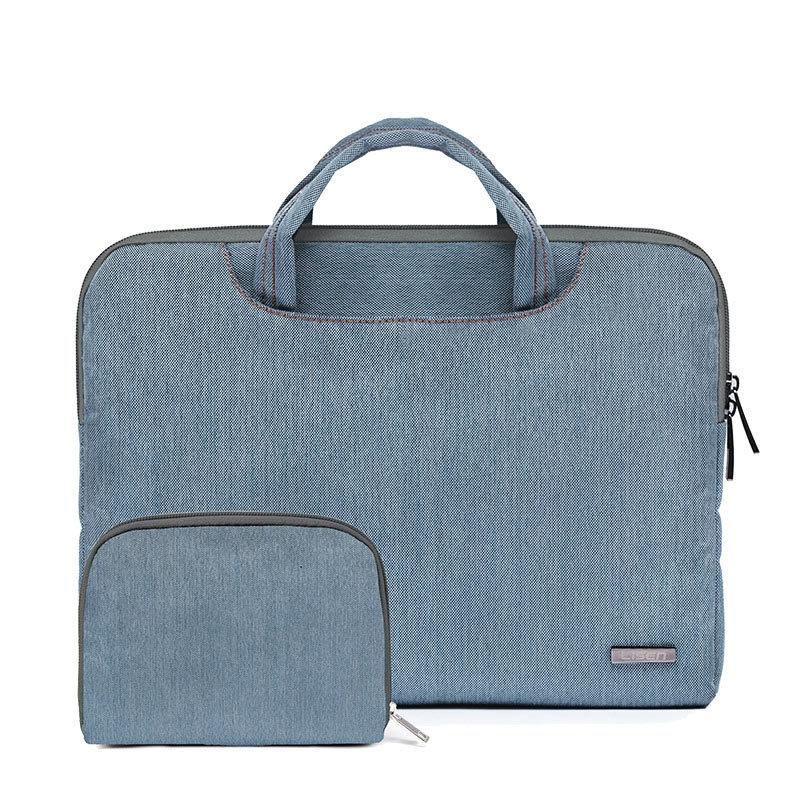11.6 Inch Simple Business Laptop Bag with Liner - Ls-116 - Snowflake Nylon Gray