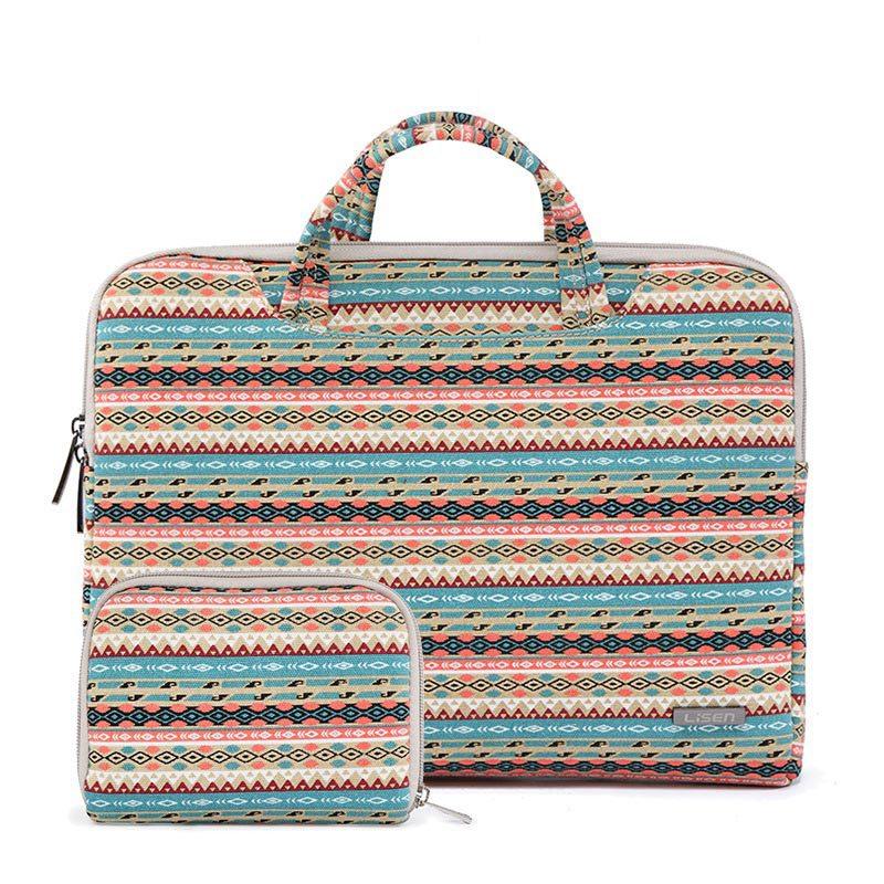 11.6 Inch Simple Business Laptop Bag with Liner - Ls-116 - Snowflake Nylon Gray