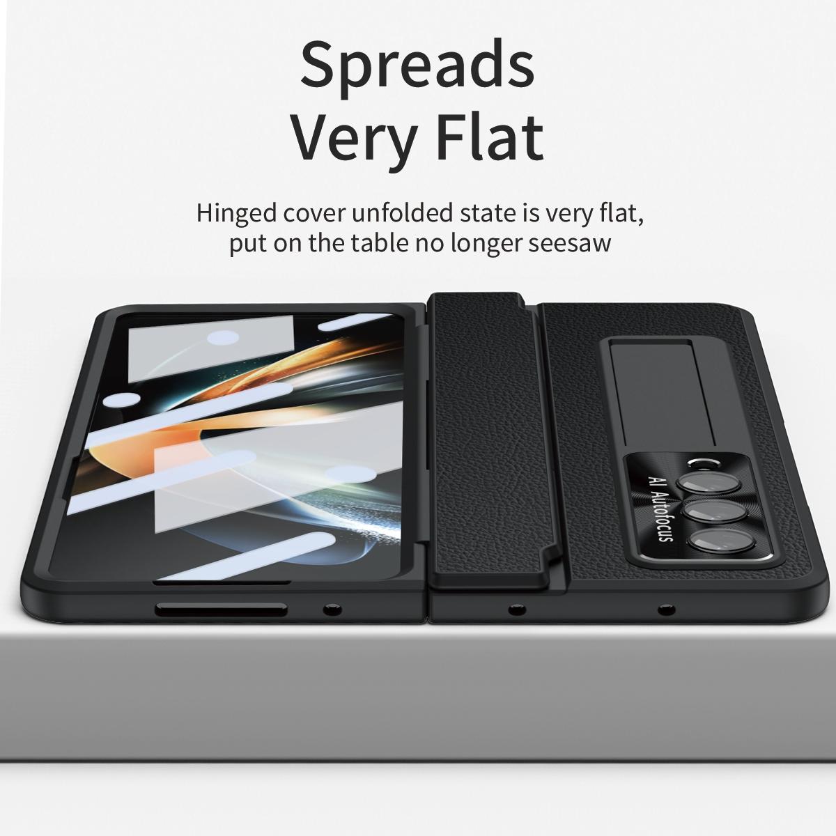 For Samsung Galaxy z Fold4 5G Full Coverage Phone Case with Hinge - Integrated Design - Blue