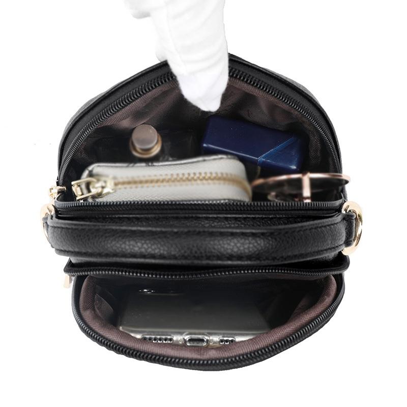 Multi Compartment Shoulder Bag For Women - Violet