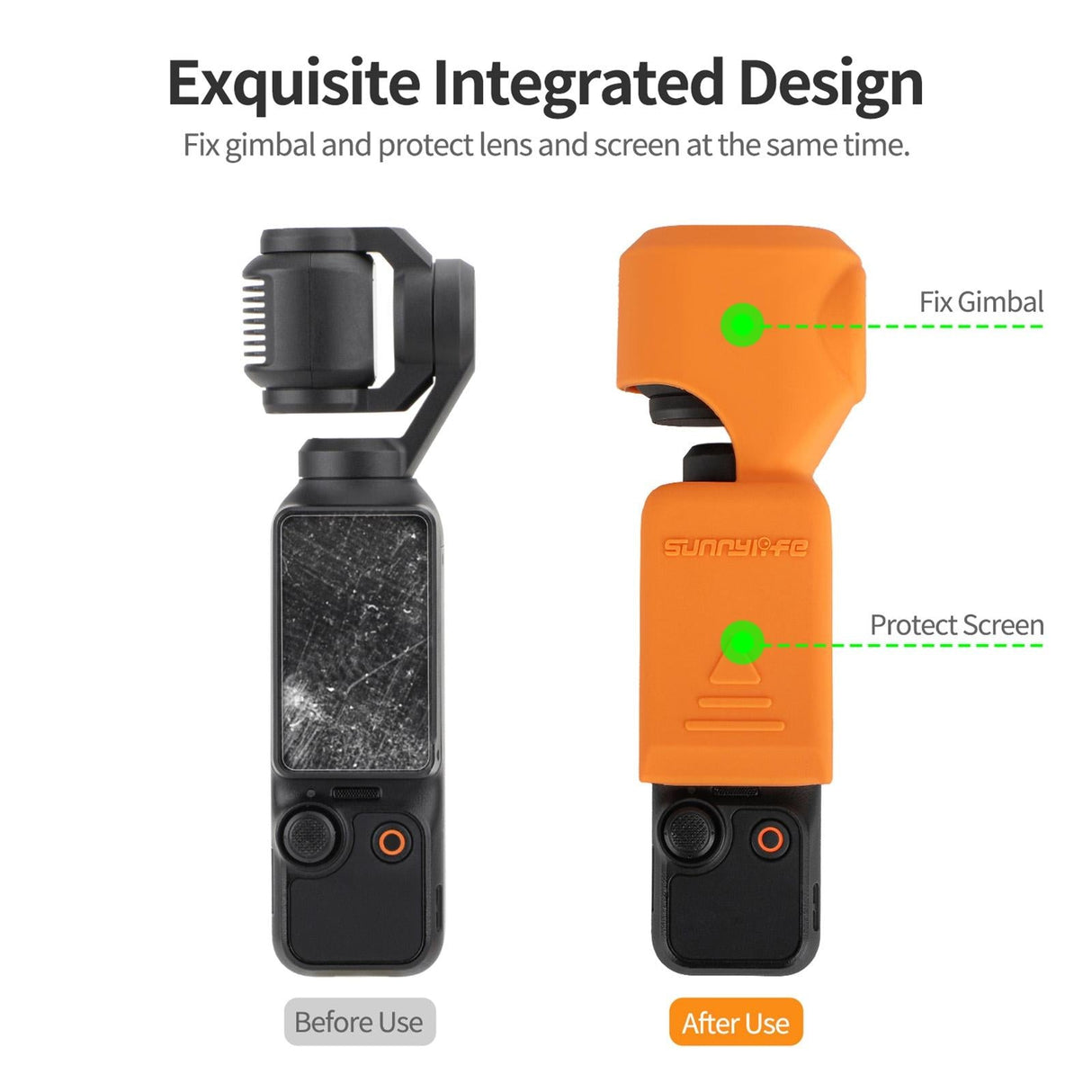 Silicone Protective Case for Dji Pocket 3 - Grey White