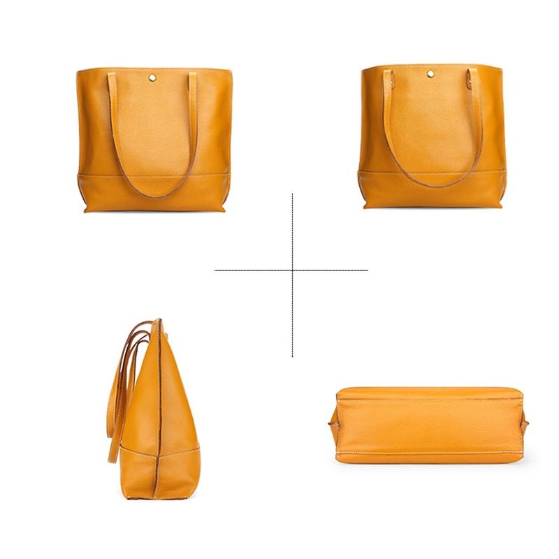 Stylish Leather Tote For Women - Dark Green