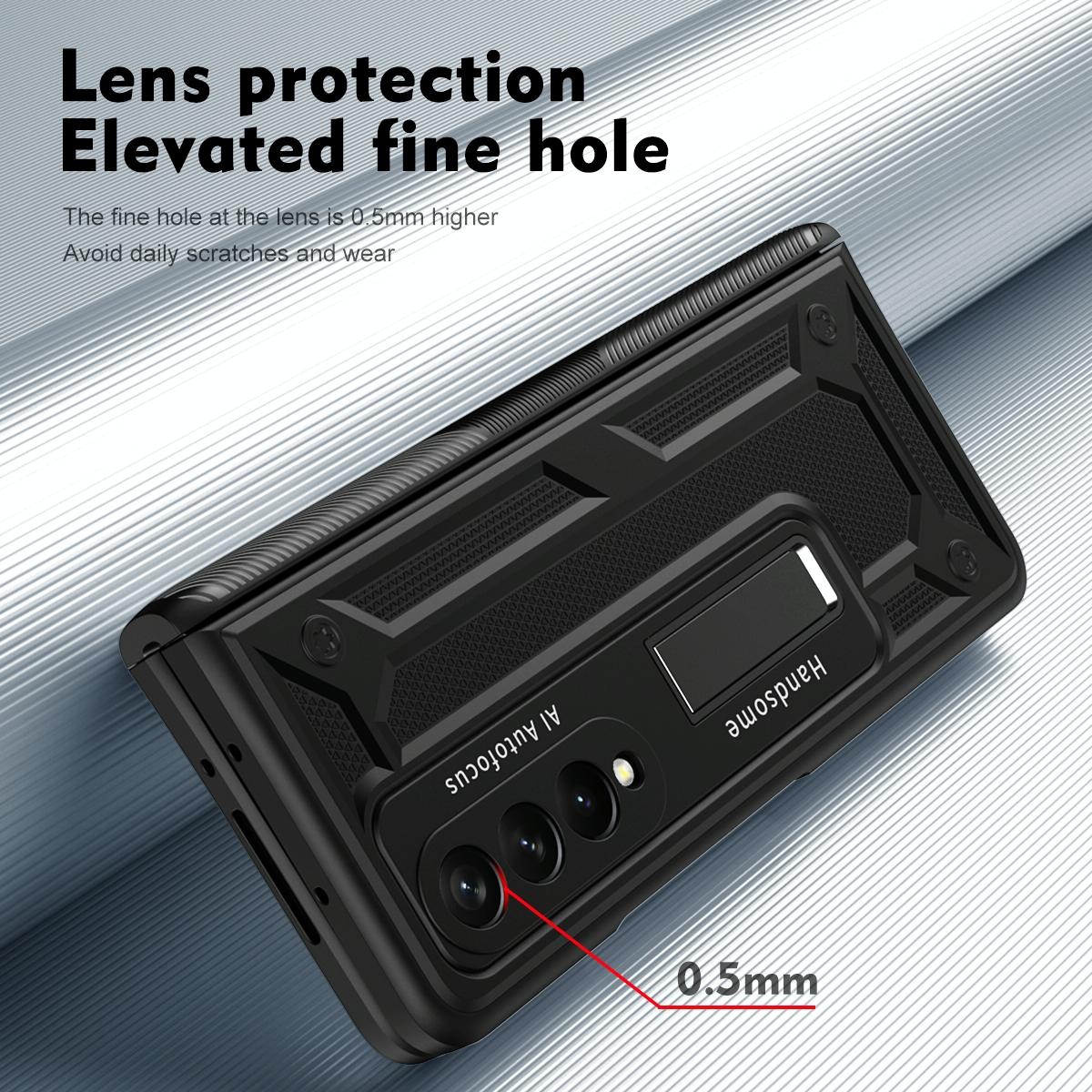 For Samsung Galaxy Z Fold4 5G Shockproof Secure Hinge Phone Case - Green