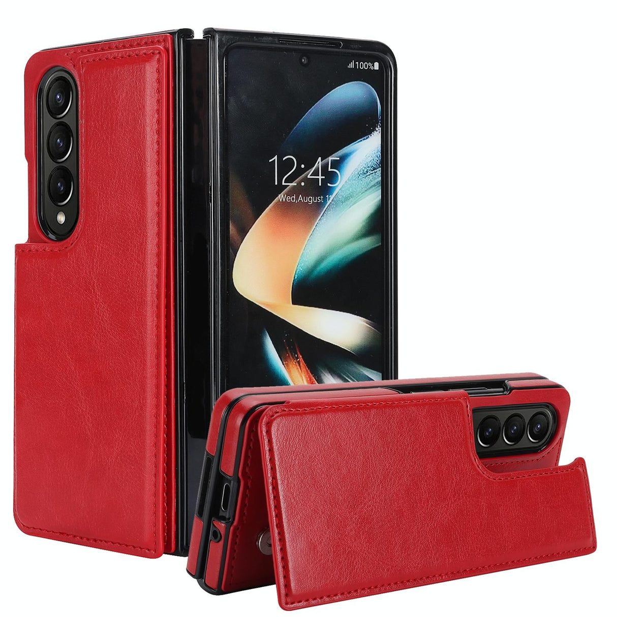 For Samsung Galaxy Z Fold4 5G Full Coverage Double Buckle Phone Case - White