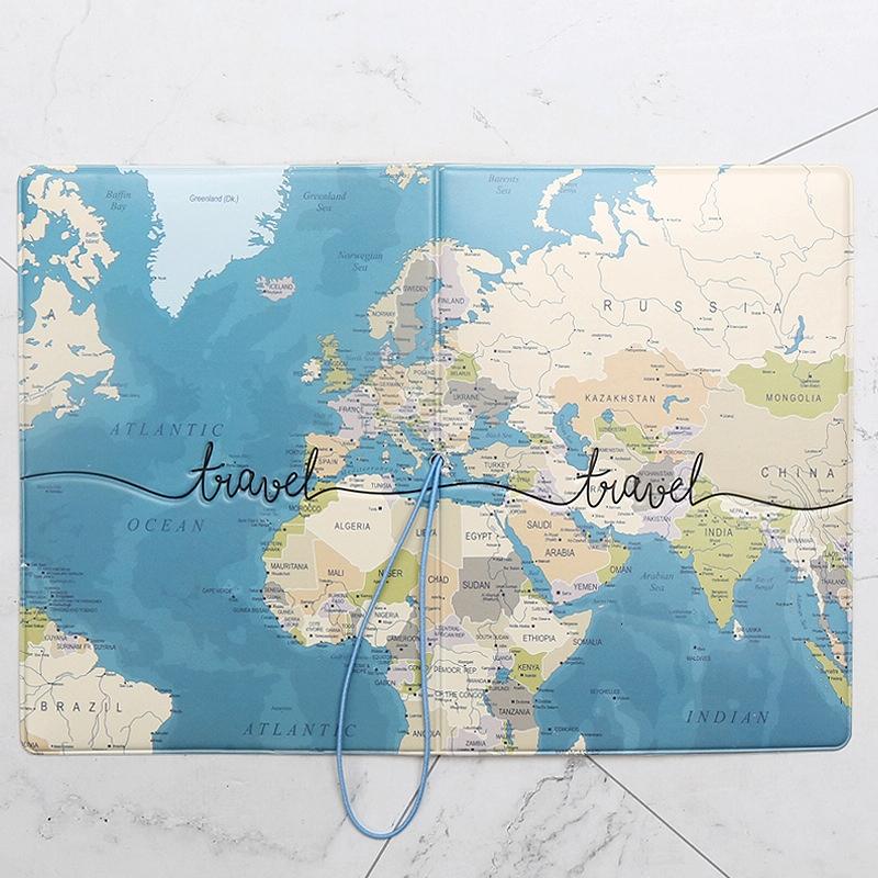 Passport Cover For Travel Abroad 3D Map Design - Tr1