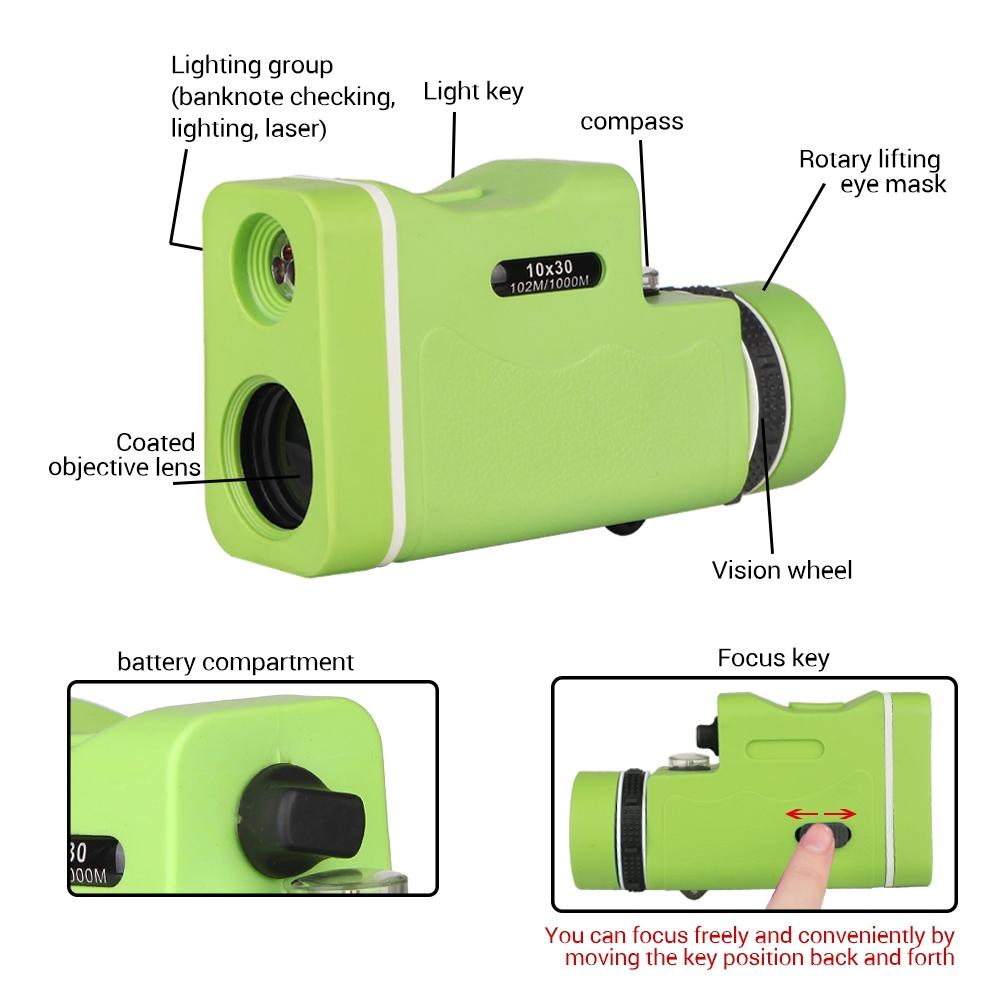 10x High List Binoculars with Infrared Light - Colourful - Magic Black