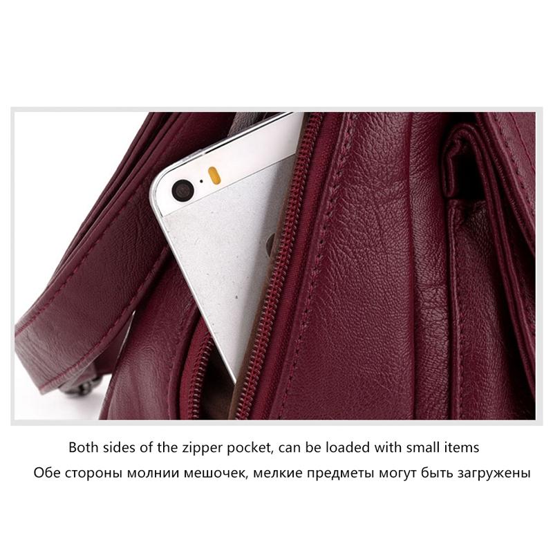 Stylish Leather Shoulder Bag For Summer - Red