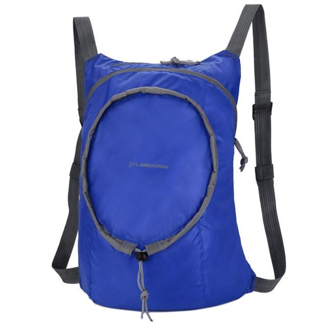 Waterproof Nylon Collapsible Backpack Lightweight Travel Bag For Women And Men - Blue