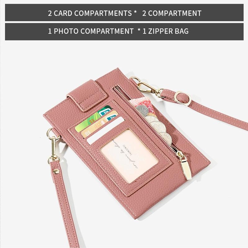 Stylish Thin Messenger Bag For Women - Light Pink