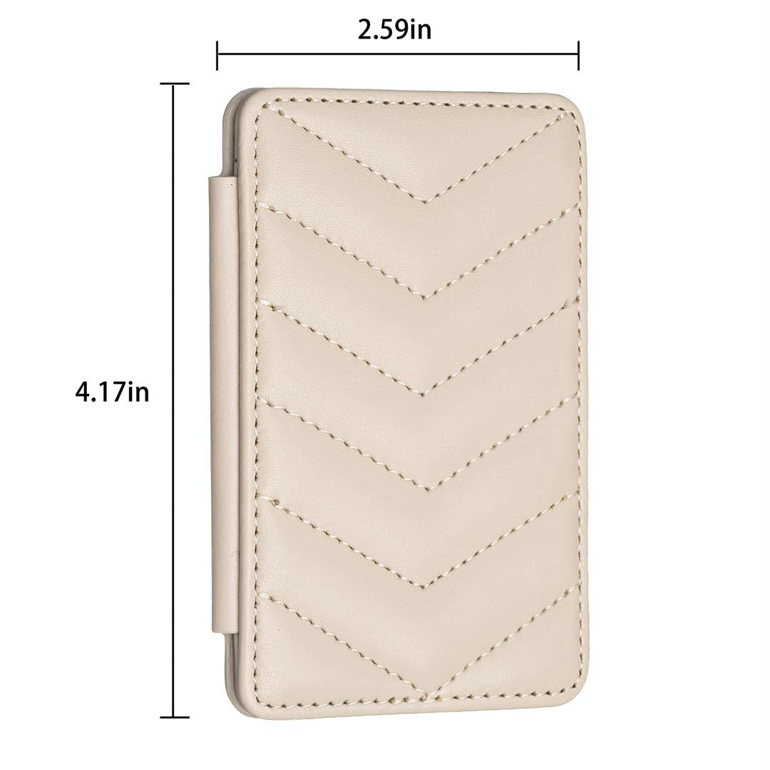 Wave Pattern Card Bag Back Sticker For Mobile Phones - Beige