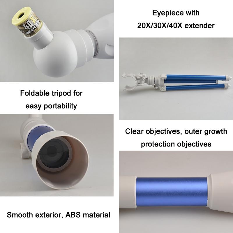 High-definition Children's Telescope for Science Education - B Model Blue