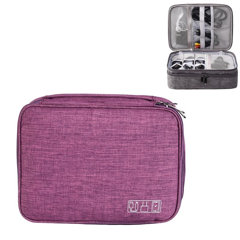 5-inch Digital Earphone Storage Bag - Multifunctional - Dark Gray