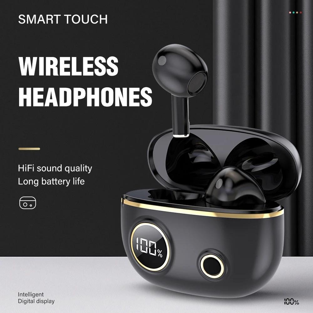 Waterproof 9d Stereo Bluetooth Earphones with Charging Case - Green