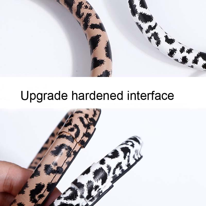 Pu Leather Wrist Ring Key Chain Coin Purse Black - White Snake